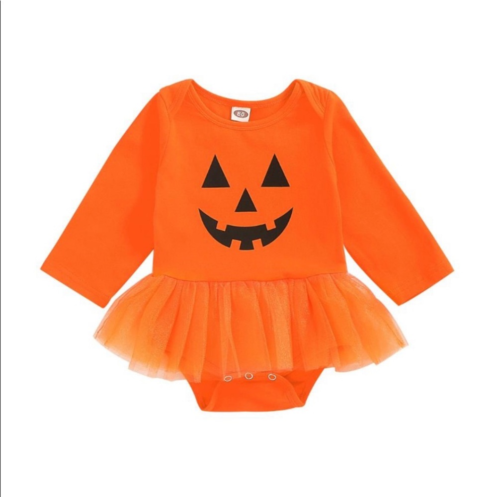 🥳2/$20 or 3/$25 Pumpkin Tutu onesie for infant girls 12-18 months
